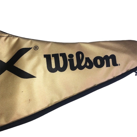 Wilson BLX Pro Racquet Soft Cover/Case in Black/Gold - Picture 3 of 5